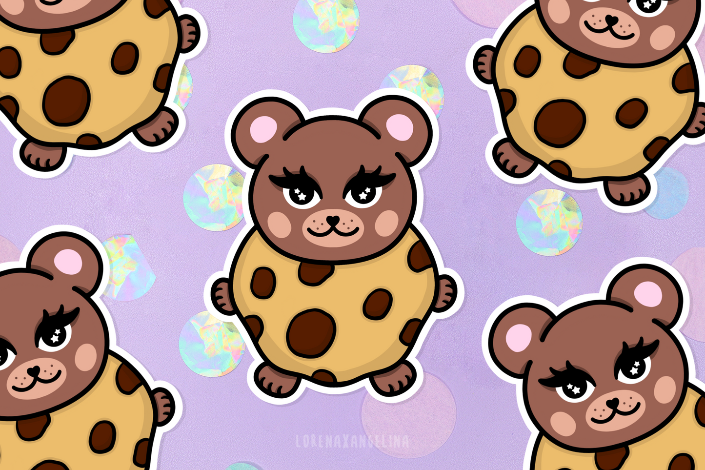 Cute Cookie Teddy Sticker