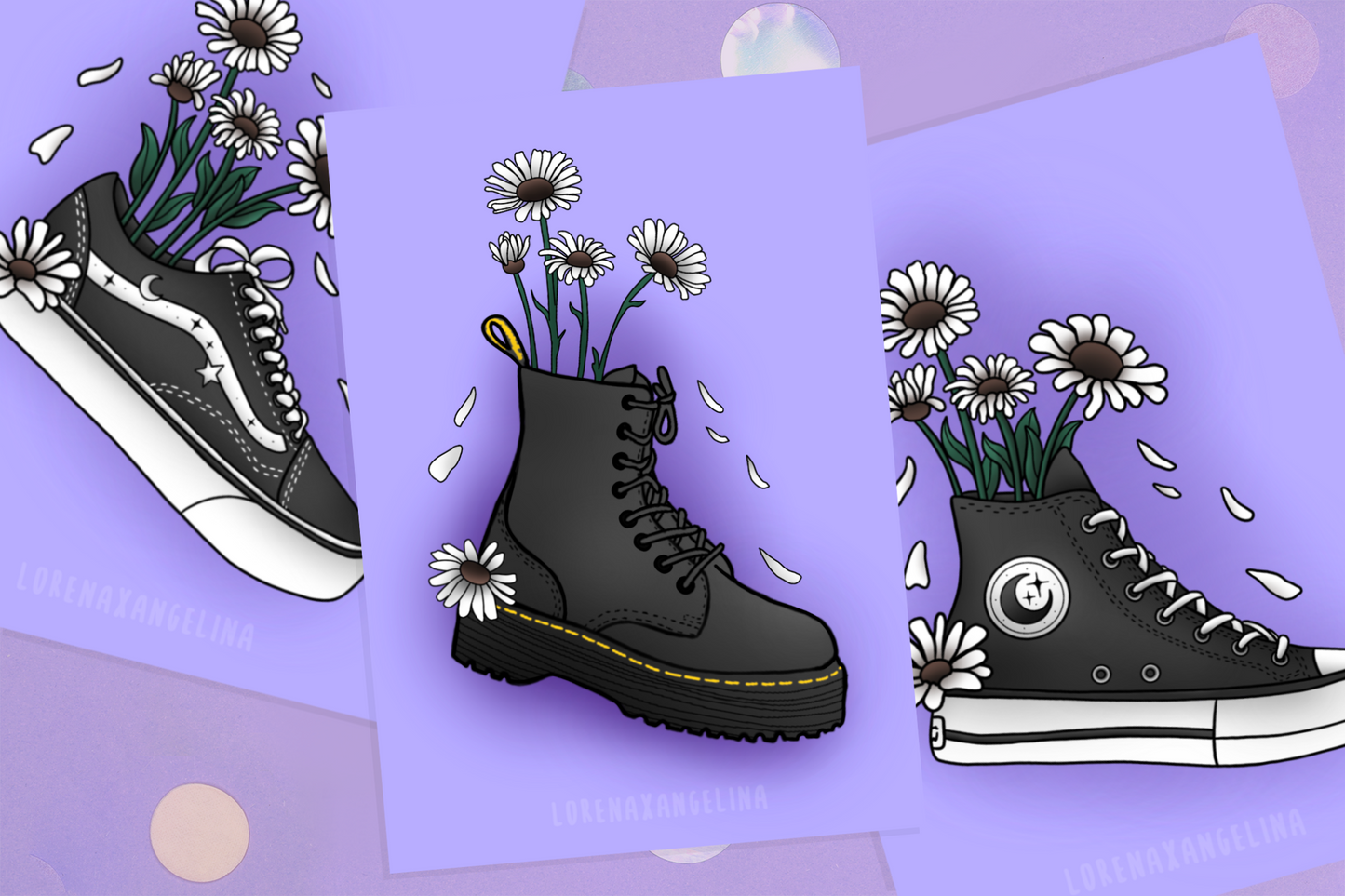 Flower Shoes Print