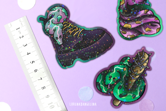 Medusa Snake Holographic Sticker Pack