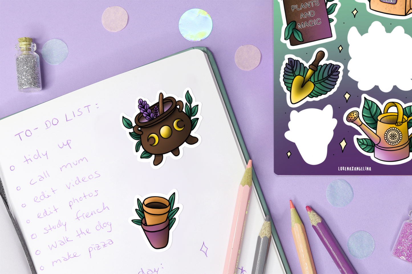 Plant Witch Sticker Sheet