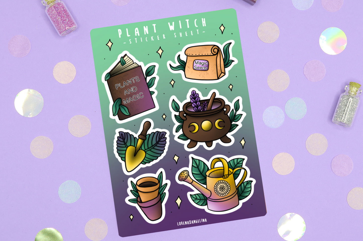 Plant Witch Sticker Sheet