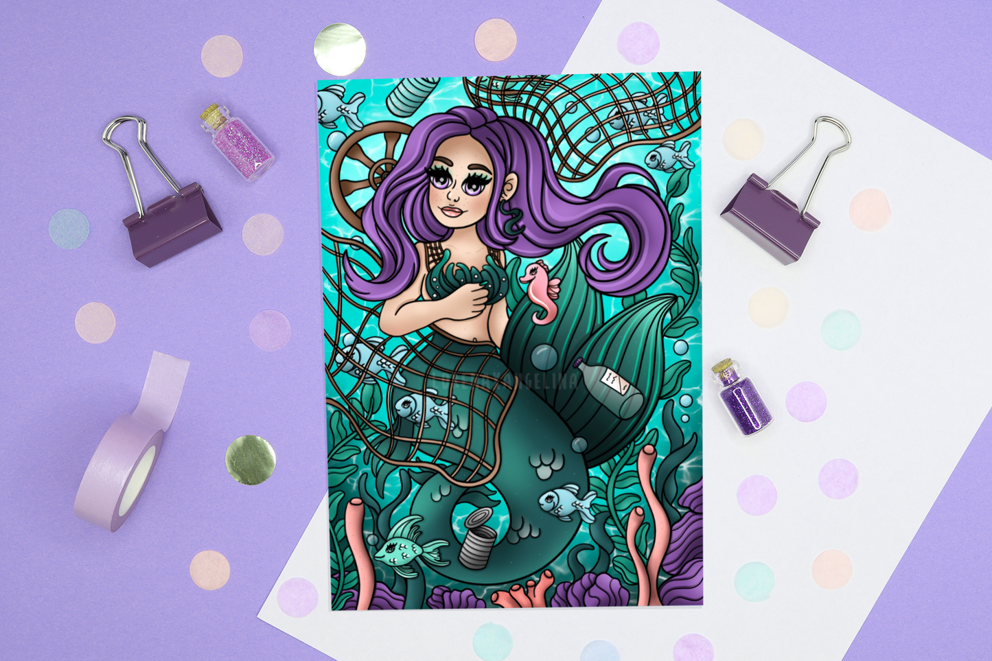 Seaweed Mermaid Kunstdruck