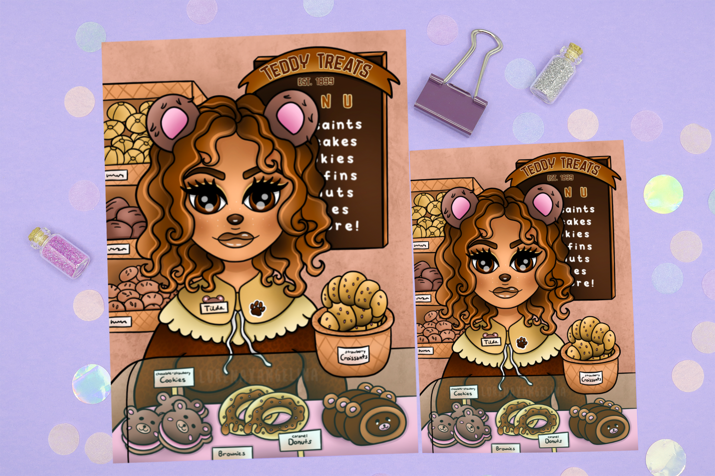 Teddy Bakery Girl Kunstdruck