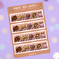 Teddy Bakery Washi Sticker Sheet