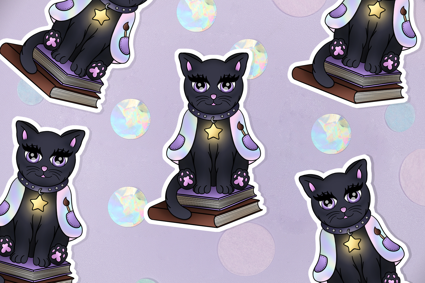 Witchy Cats Sticker Set