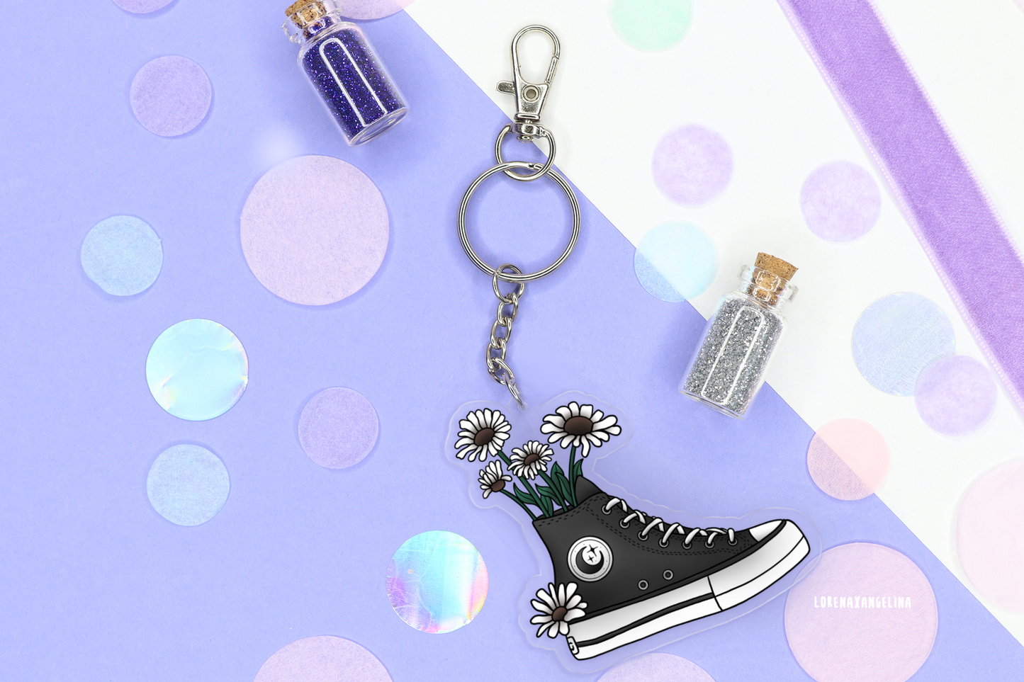 PREORDER Flower Chucks Keychain