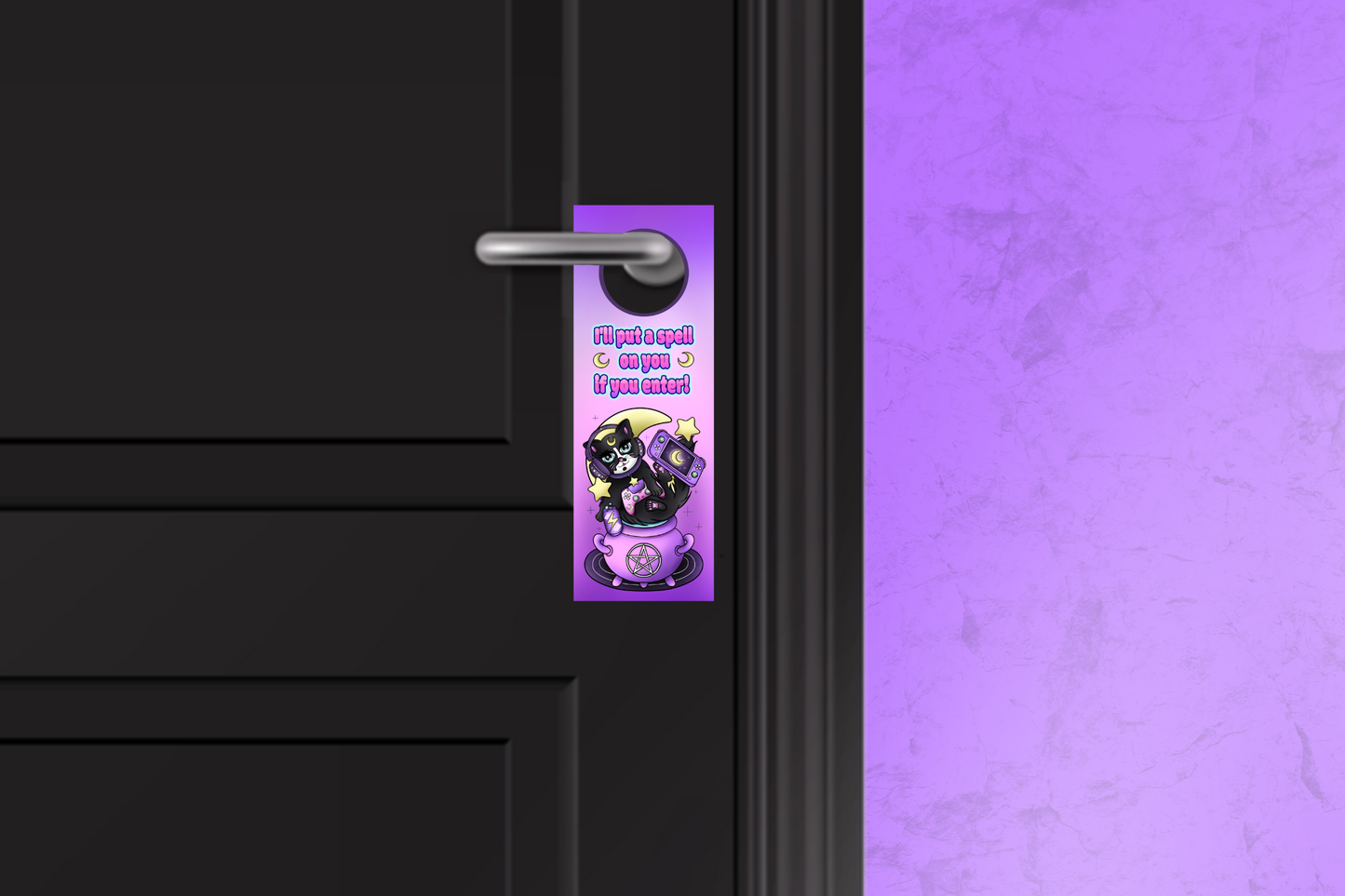 Gaming Cat door knob hanger