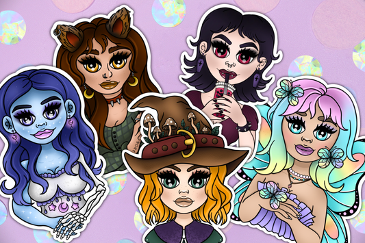 Fantasy Girls Sticker Set