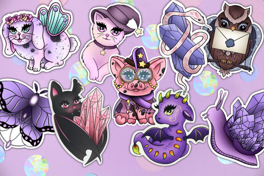 Witchy Animals Sticker Set