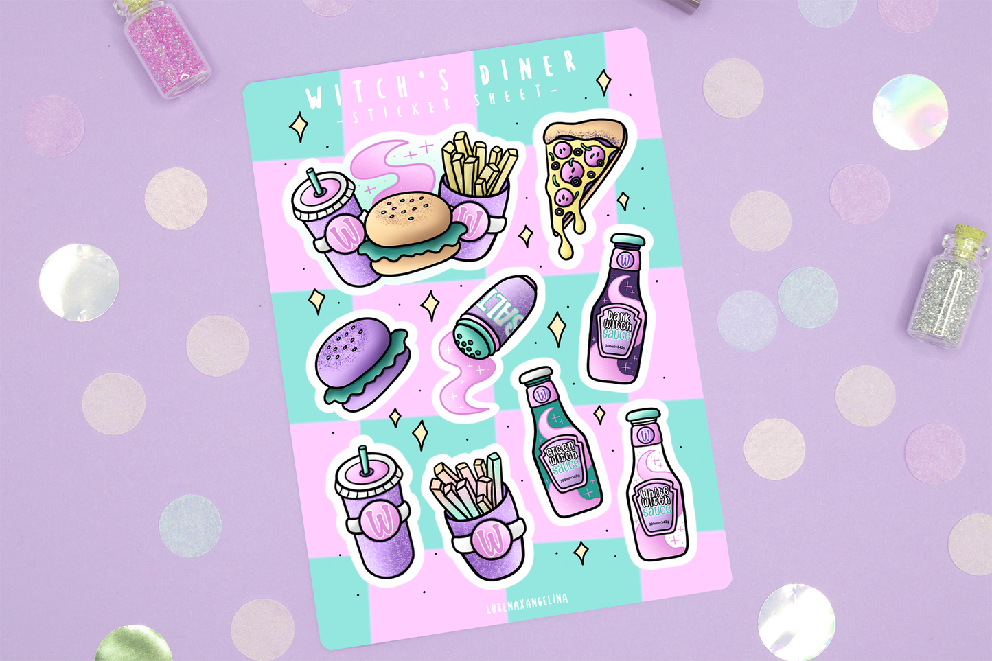 Witch's Diner Magic Food Sticker Sheet