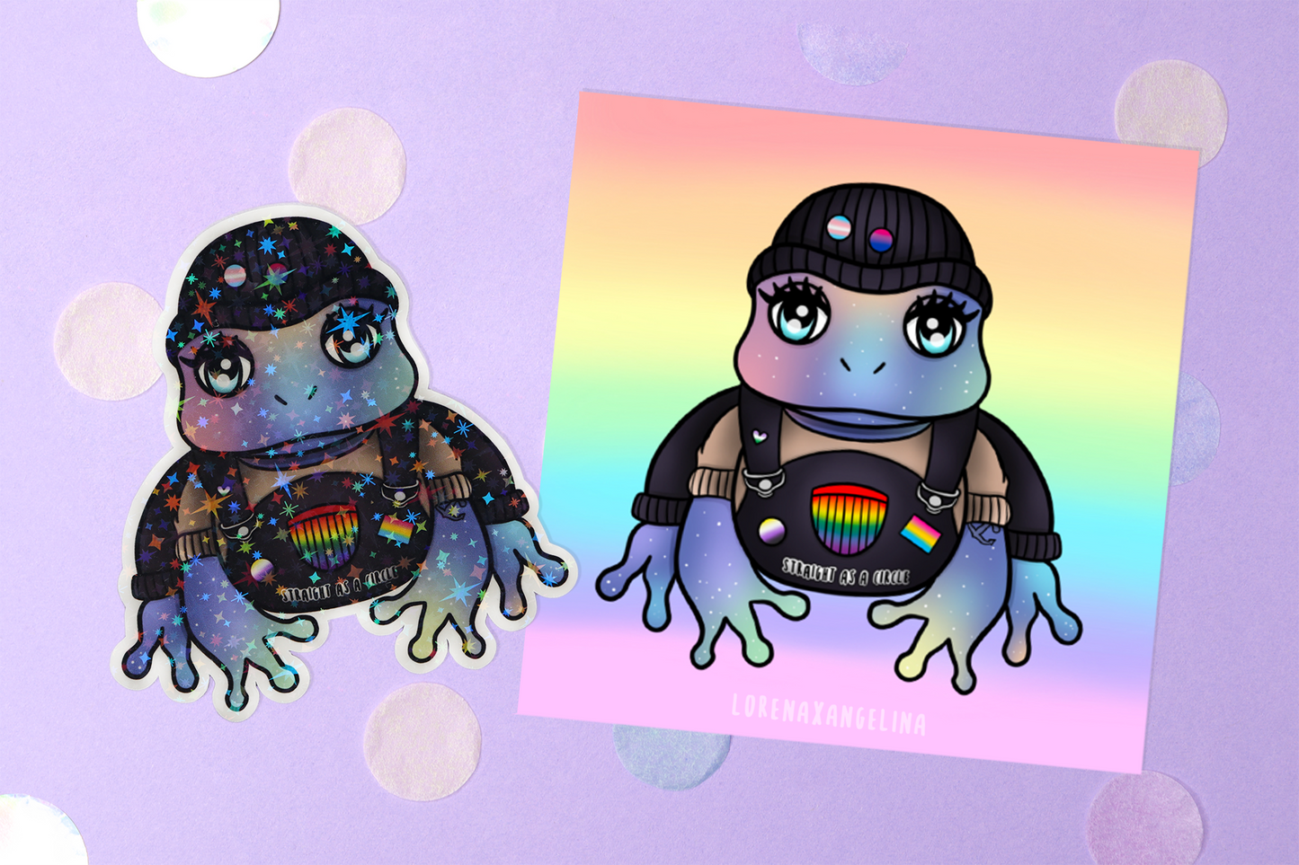 Pride Frog Sticker & Art Print Set