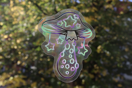 Mushroom Suncatcher Sticker