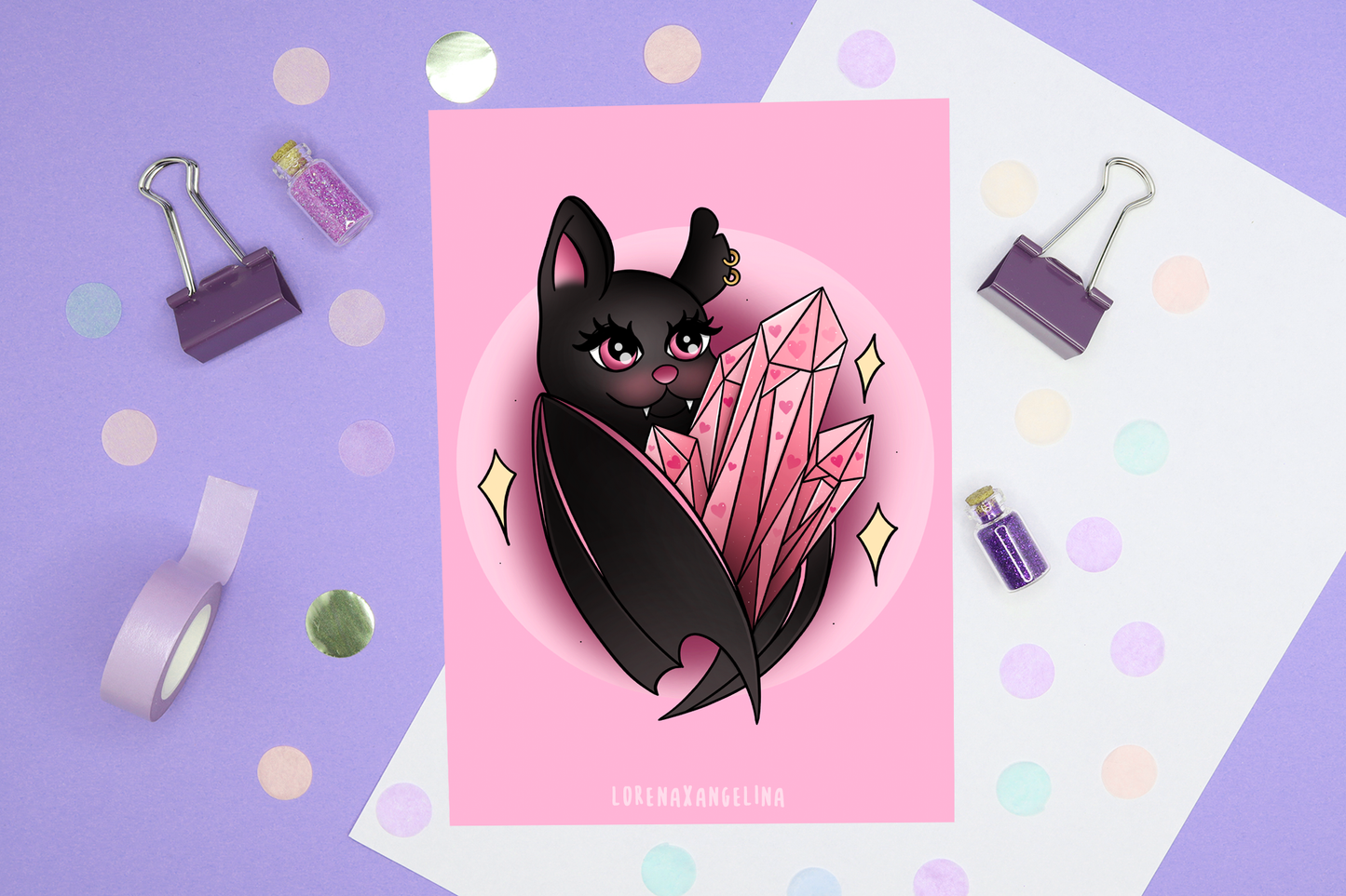 Crystal Bat art print