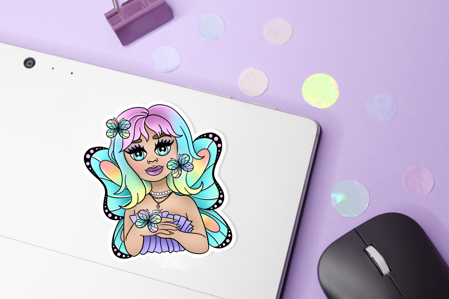 Rainbow Fairy Girl Sticker