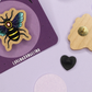 Forest Bee Wooden Pin