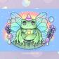 Fairy Frog Holographic Art Print