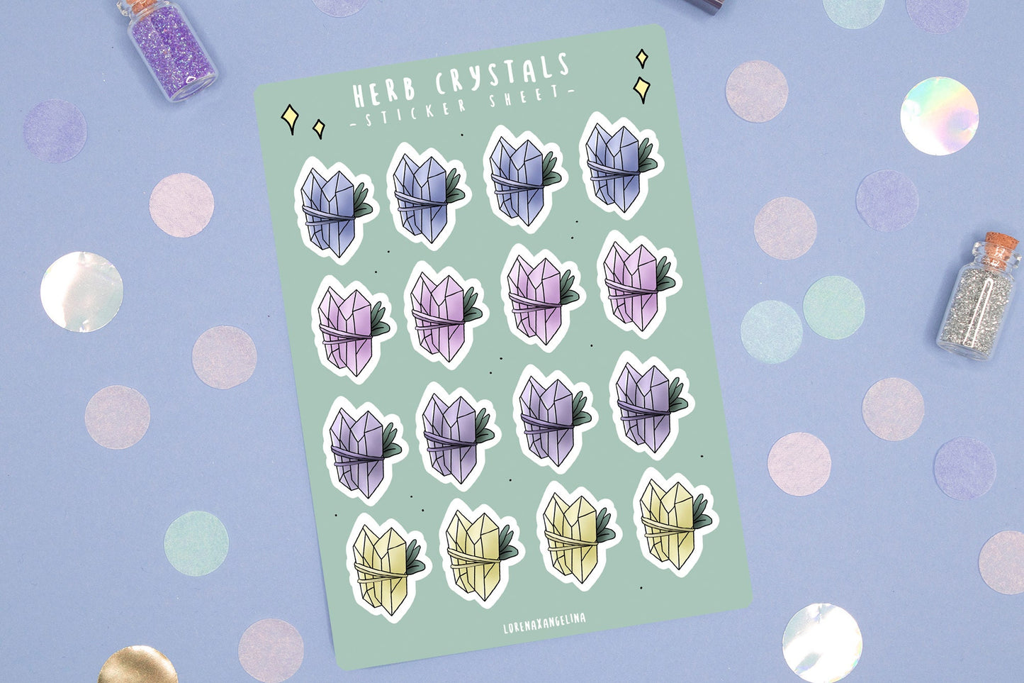 Pastel Witch Crystal Sticker Sheet