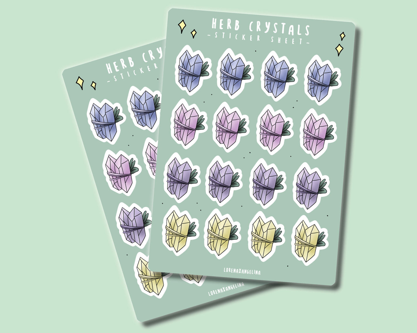 Pastel Witch Crystal Sticker Sheet