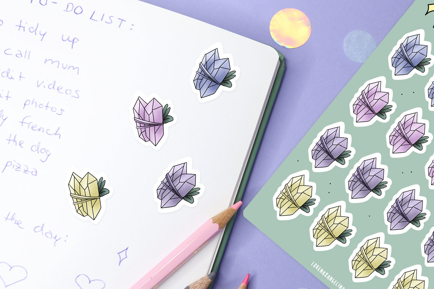 Pastel Witch Crystal Sticker Sheet