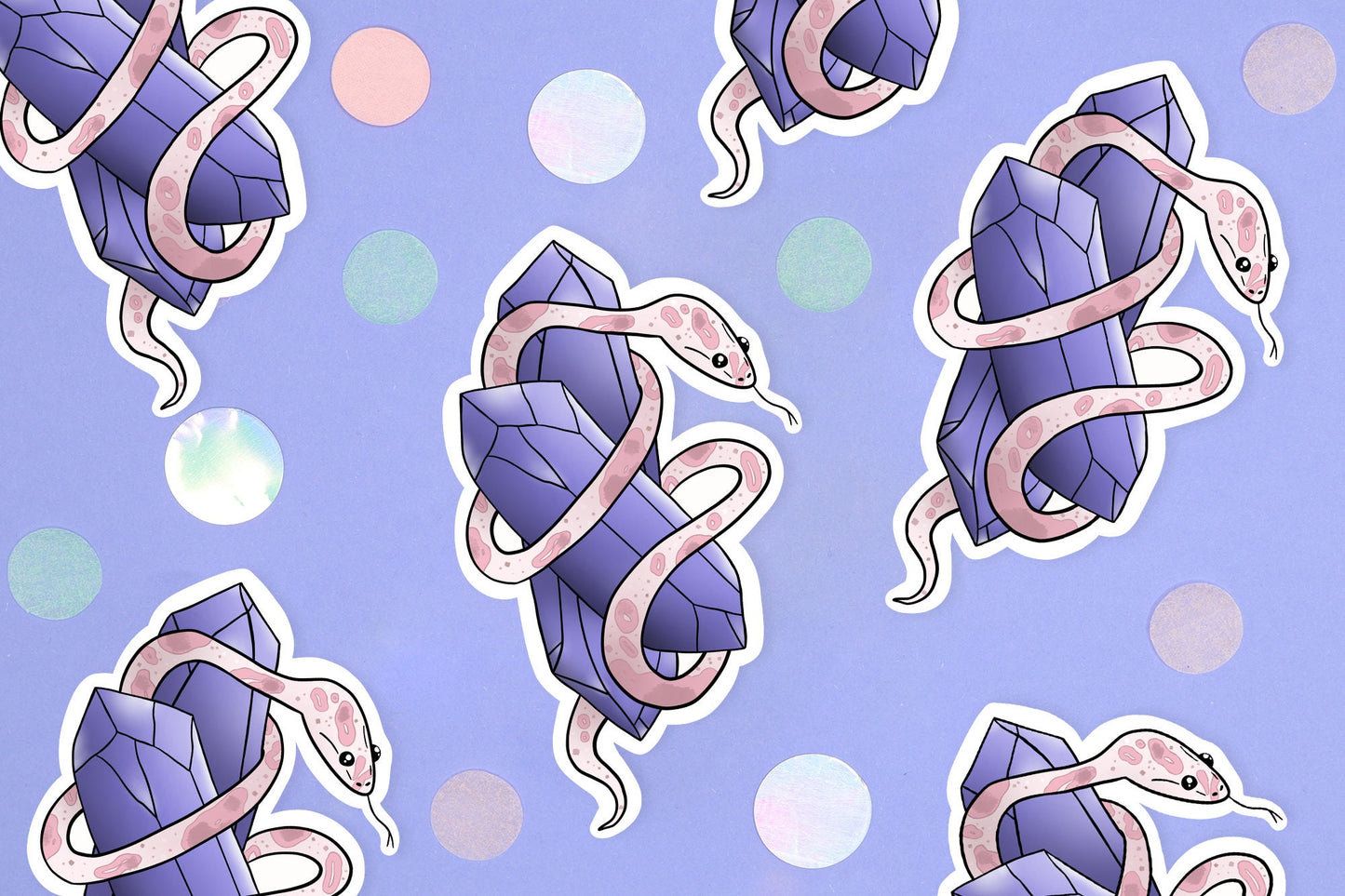 Crystal Snake Sticker