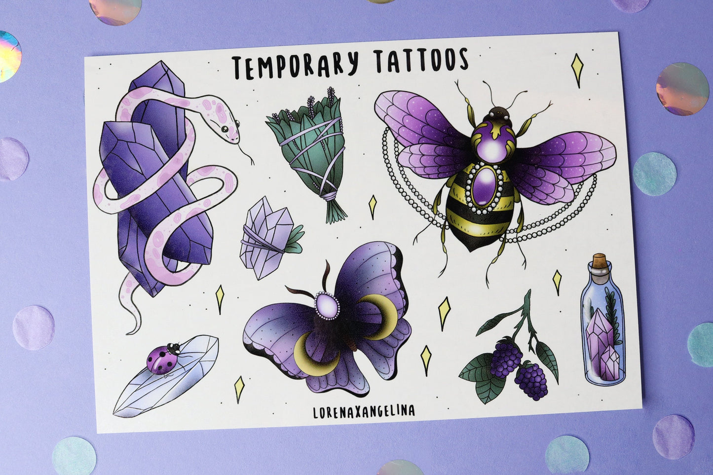 Temporary Tattoo Sheet