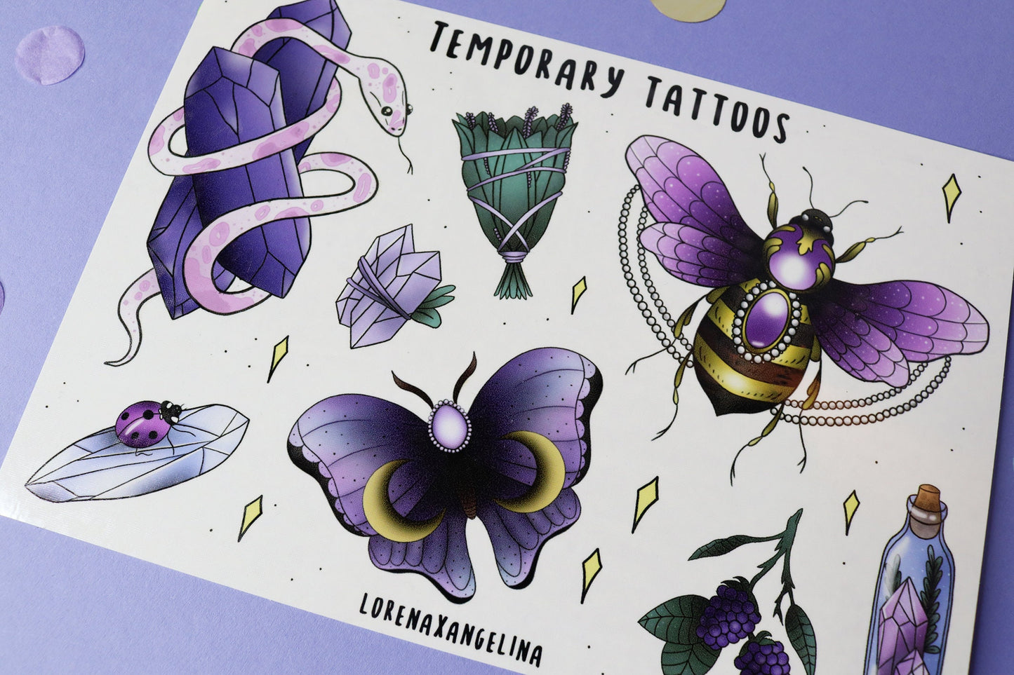 Temporary Tattoo Sheet