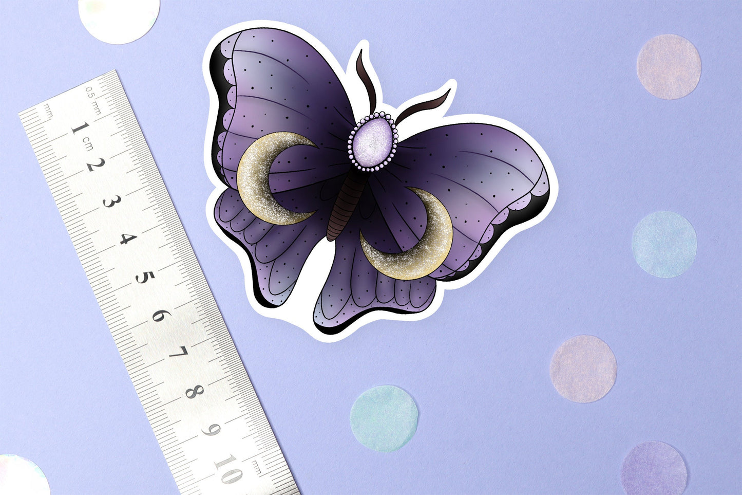 Mystical Moth Glitter Sticker Pack