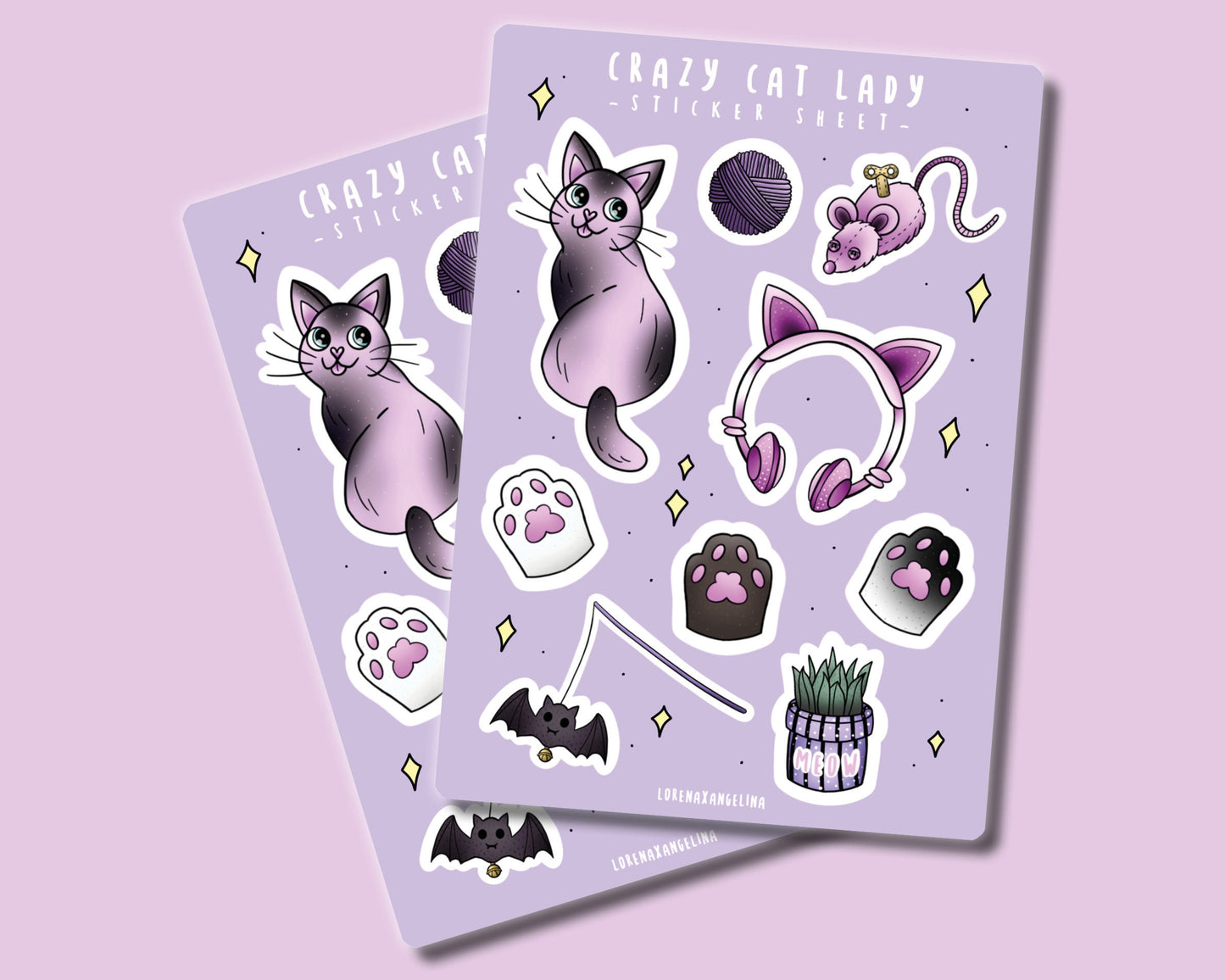 Crazy Cat Lady Sticker Sheet