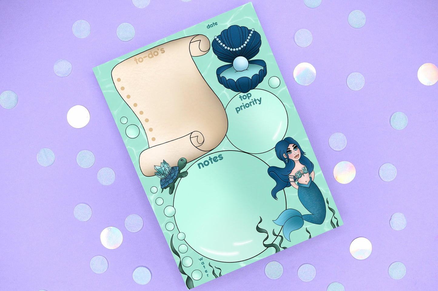 Mermaid Daily Planner Notepad