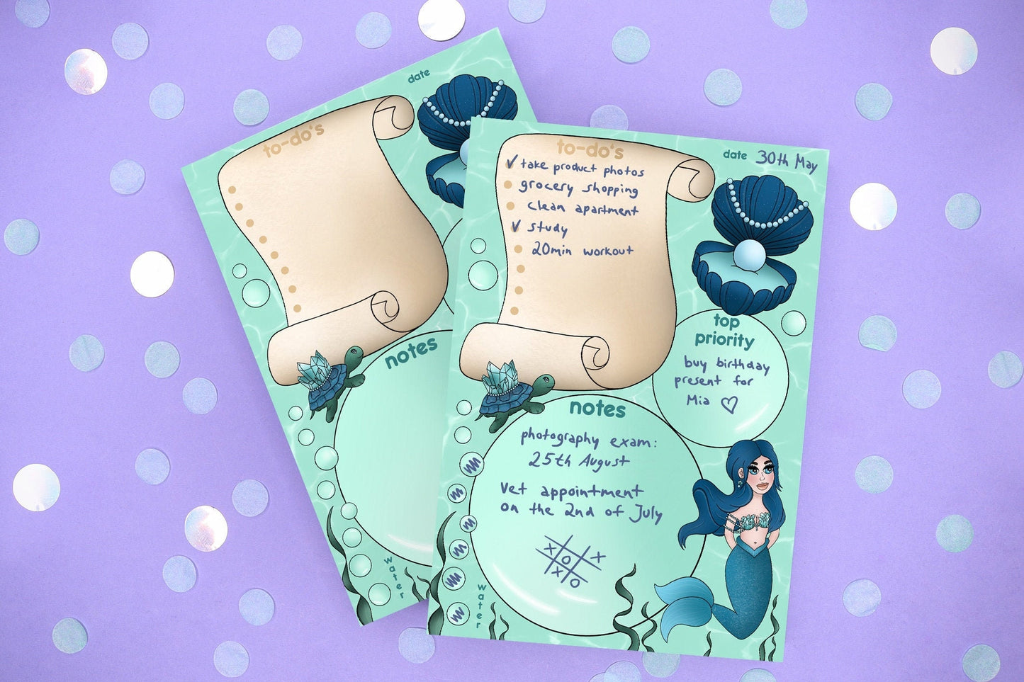 Mermaid Daily Planner Notepad