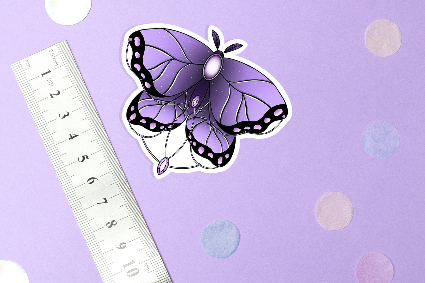 Purple Moth Sticker