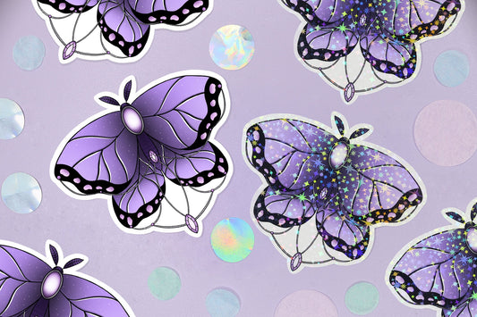 Purple Moth Sticker