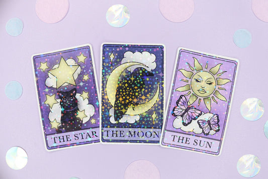 Holo Tarot Cards Sticker