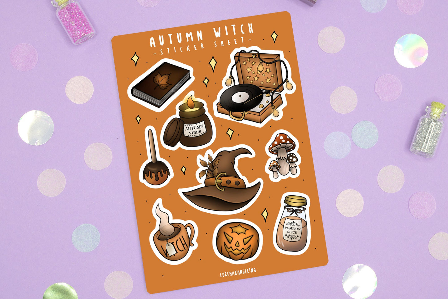 Autumn Witch Sticker Sheet