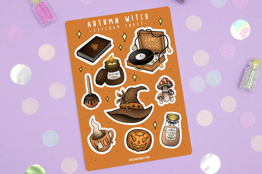 Autumn Witch Sticker Sheet