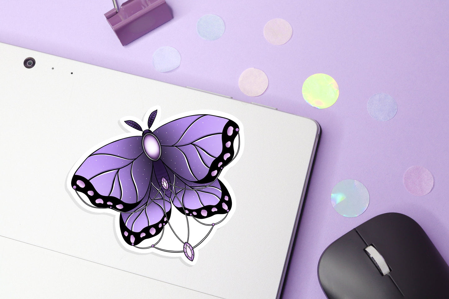 Purple Moth Sticker