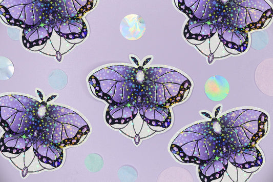 Purple Moth Sticker