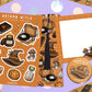 Herbst Hexen Sachen wie Sticker Sheet, Lesezeichen, Notizblock und Washi Tape