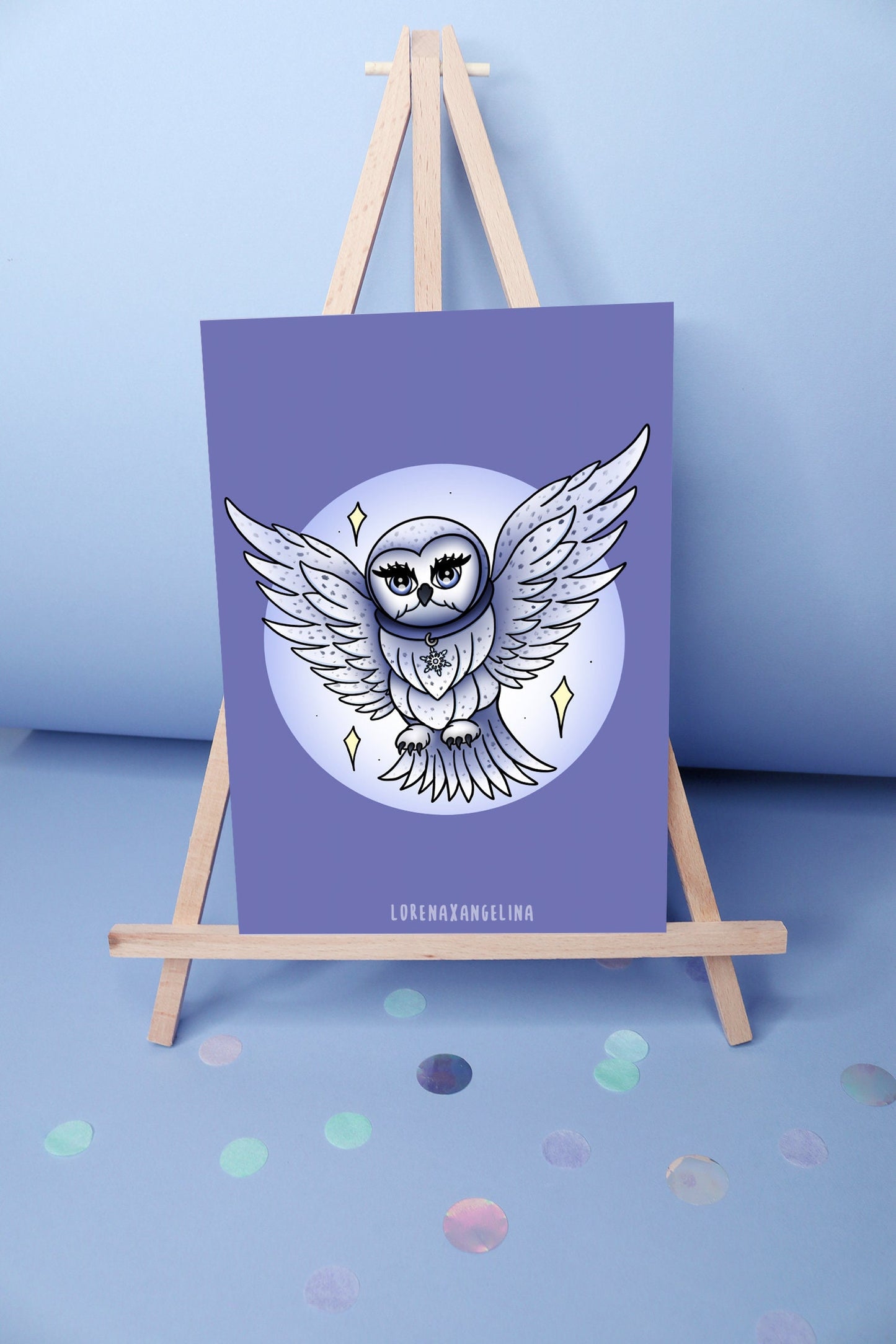 Snow Owl & Owl Mail Kunstdruck