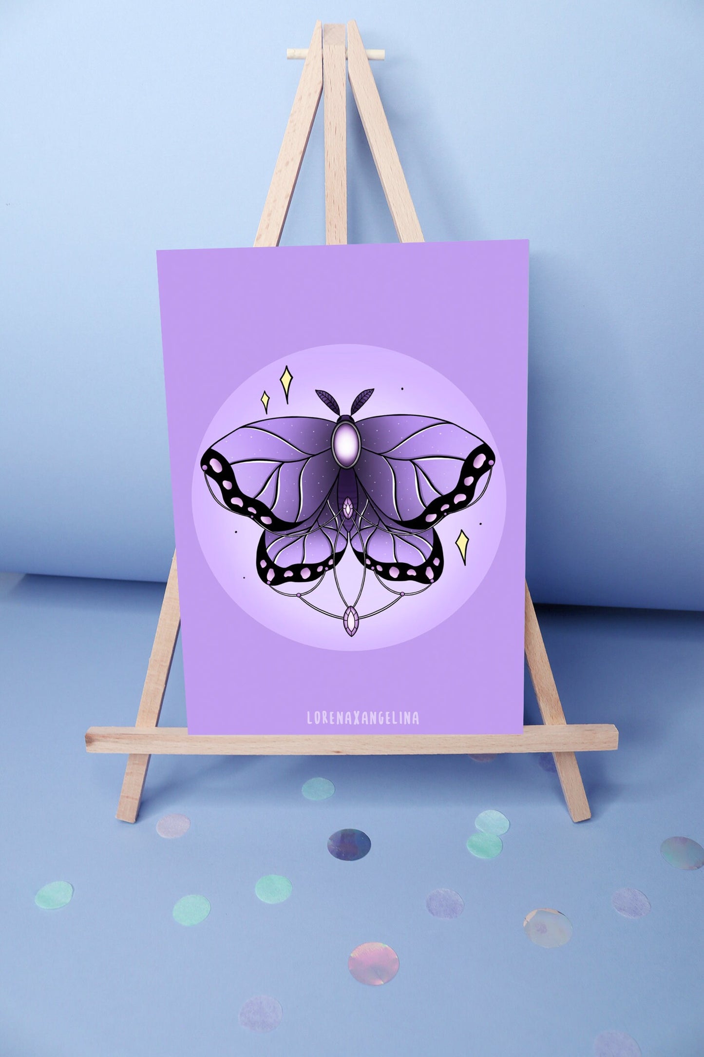 Purple Moth Kunstdruck