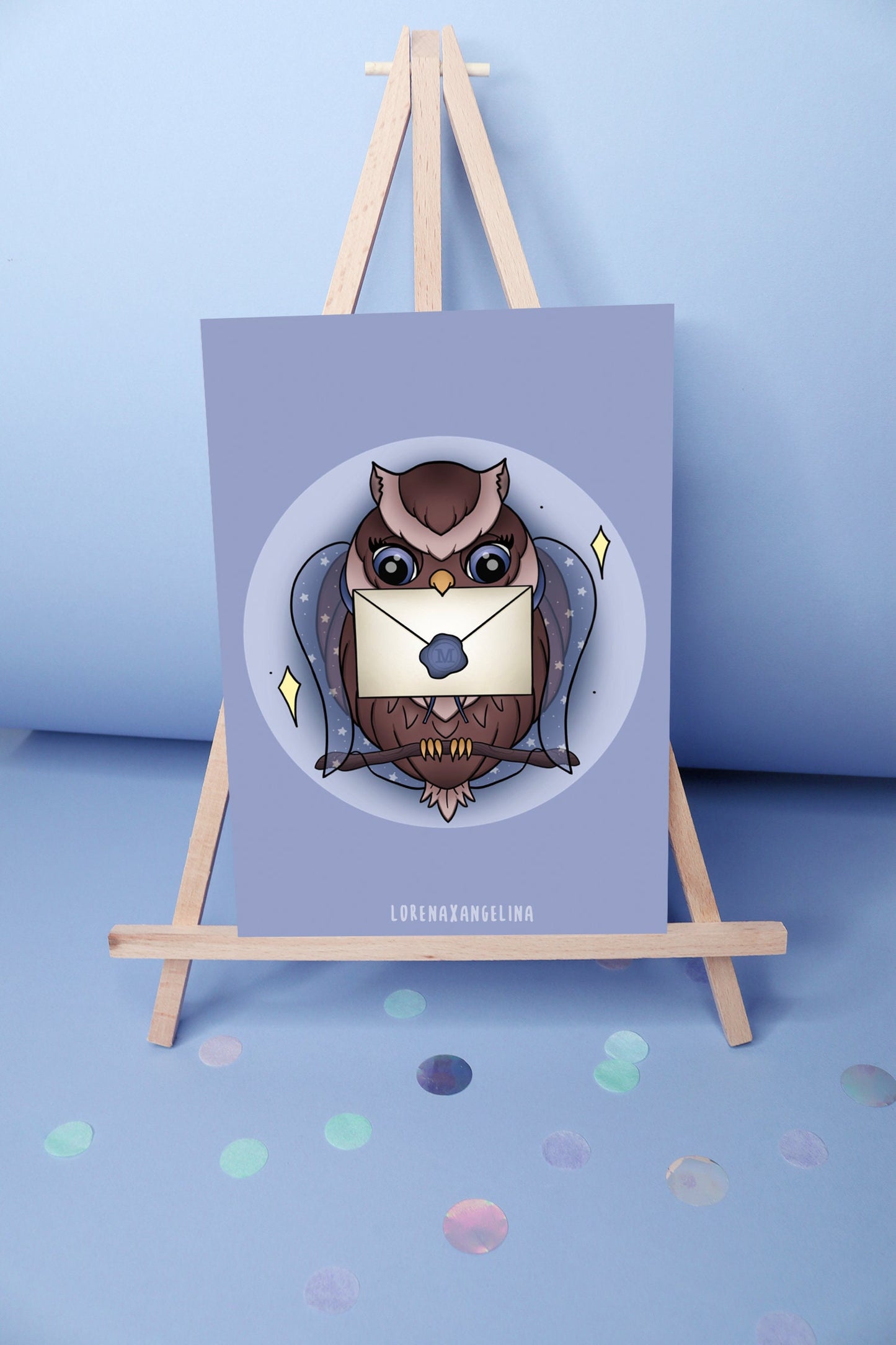 Snow Owl & Owl Mail Kunstdruck