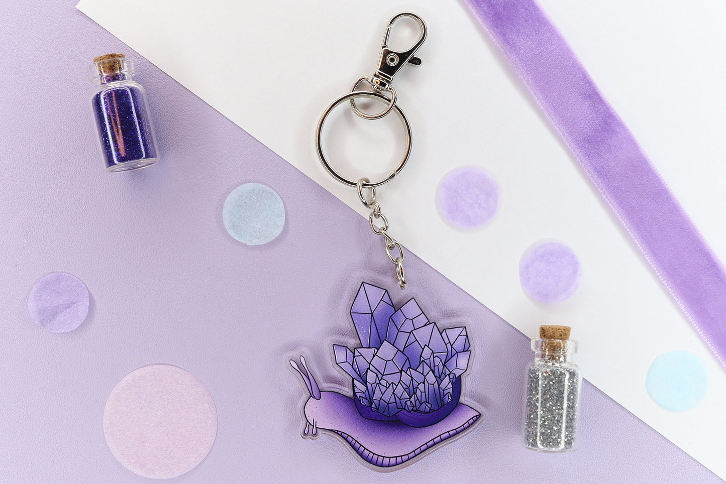 Crystal Snail Keychain