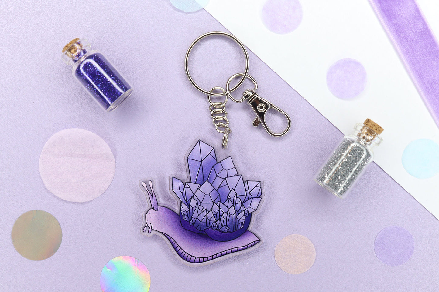 Crystal Snail Keychain