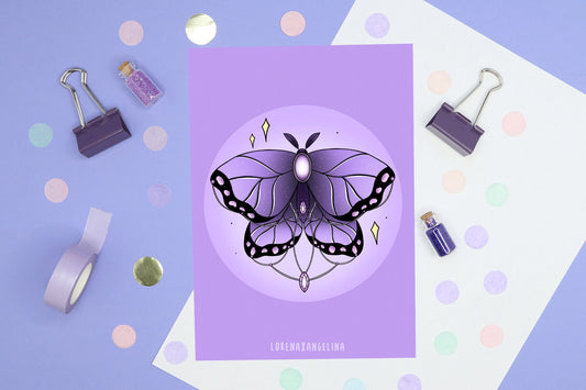 Purple Moth Kunstdruck