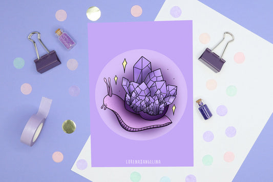 Crystal Snail art print