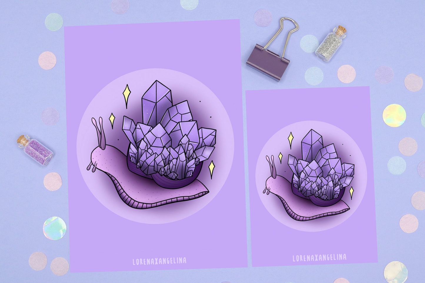 Crystal Snail art print