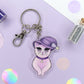 Cat with Witch Hat keychain
