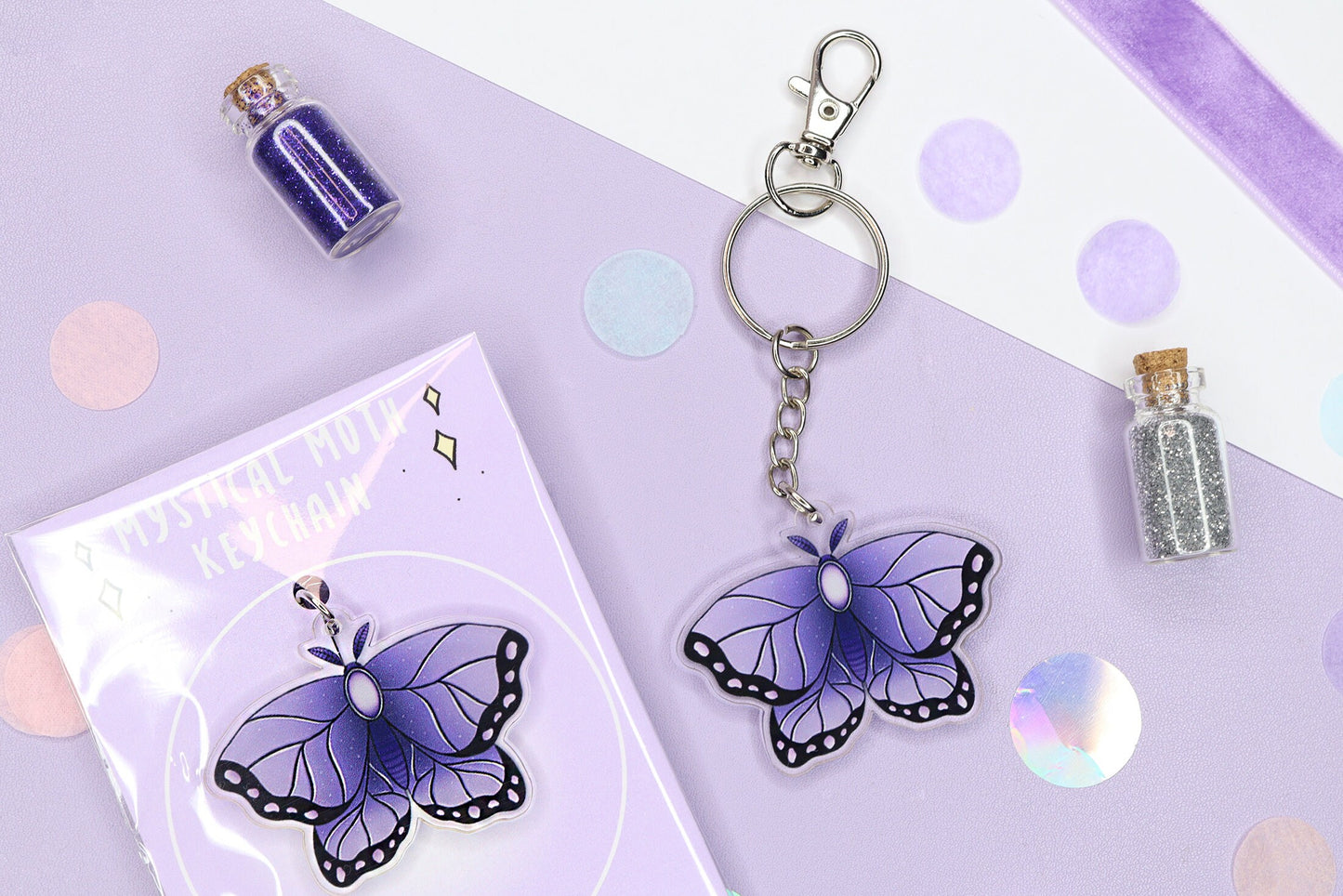 Mystical Moth keychain