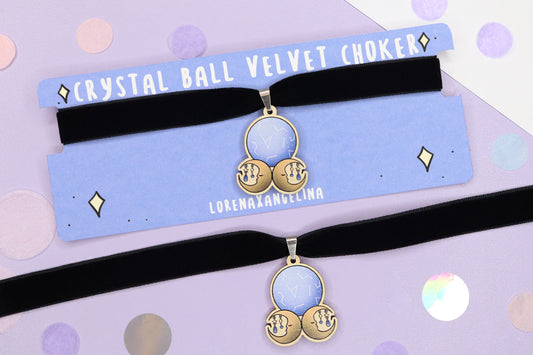 Crystal Ball Samt-Choker