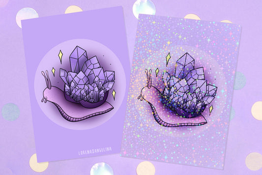 Crystal Snail art print